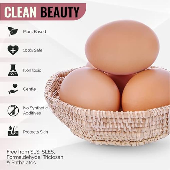 LOOKATME KOREAN FACE WASH FOR SENSITIVE SKIN - WATER BASED BUBBLE SKINCARE CLEANSER - K BEAUTY NATURAL ACNE FOAMING CLEANER - HYDRATING SKIN CARE CLEANSING FOAM WITH LOW PH - EGG - Image 4